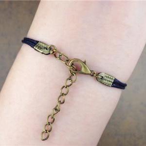 Anchor Bracelet, Initial Bracelet, Birthday Gift,..