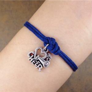 Love To Cheer Bracelet, Navy Blue Bracelet,..