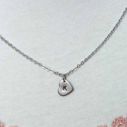 Initial Necklace, Heart Necklace, Sister Necklace,..