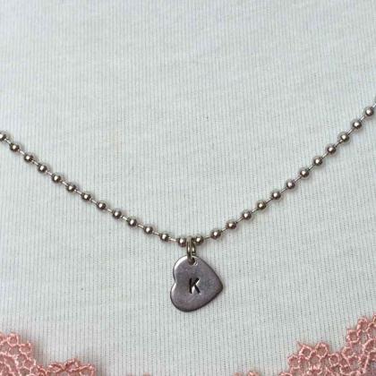 Initial Necklace, Heart Necklace, Sister Necklace,..