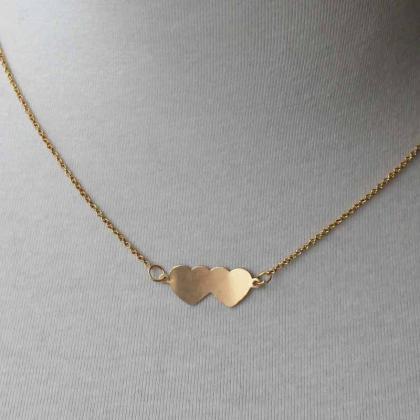 Initial Heart Necklace, 14K Gold Ne..