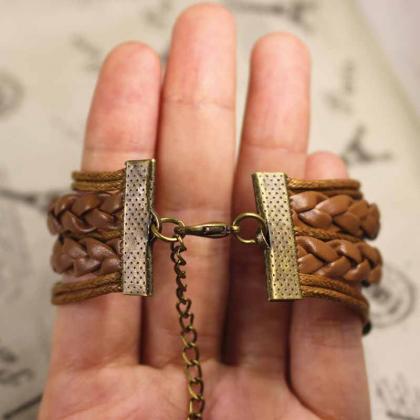 Owl Bracelet, Vintage Bracelet, Multilayer..