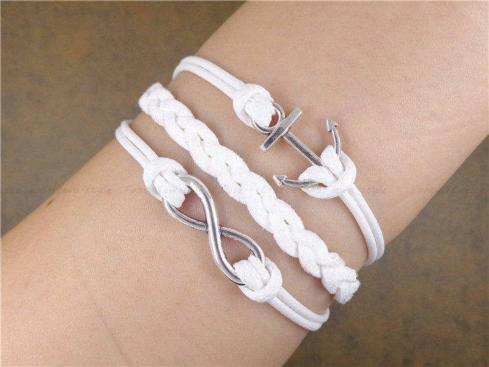 Anchor Bracelet, Infinity Bracelet, Friendship Bracelet, Birthday Gift, Christmas Gift